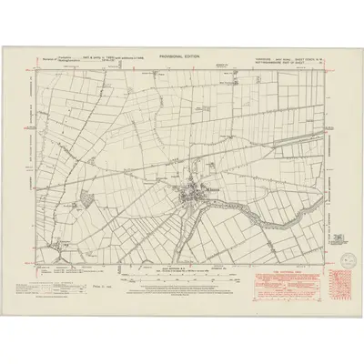 1948 Map of Yorkshire CCXCII.NW, 1950 Print