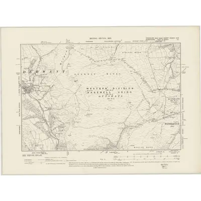 1901 Map of Yorkshire CCXCIII.NW, 1905 Print
