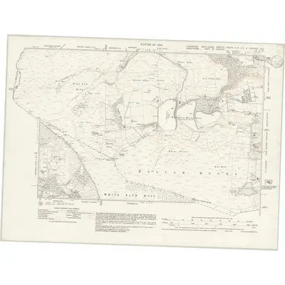 1920 Map of Yorkshire CCXCIII.SW. SE & CCXCVIIIA.NE, 1940 Print