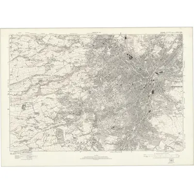 1920 Map of Yorkshire CCXCIV, 1924 Print