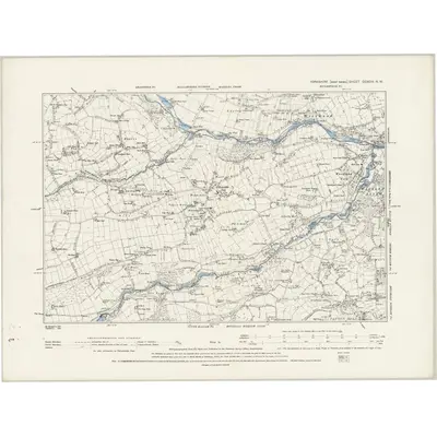 1890 Map of Yorkshire CCXCIV.NW, 1894 Print