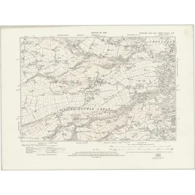 1920 Map of Yorkshire CCXCIV.NW, 1924 Print
