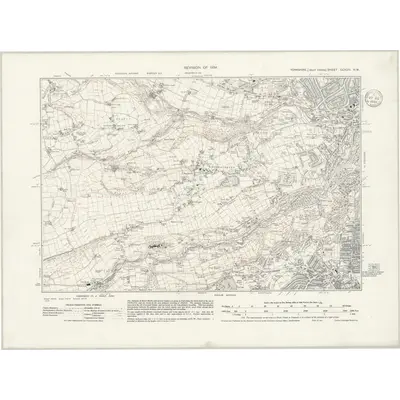 1934 Map of Yorkshire CCXCIV.NW, 1939 Print