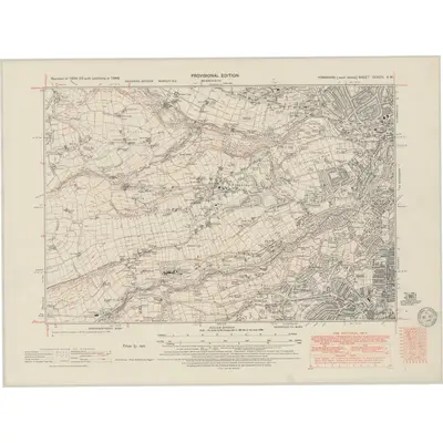 1948 Map of Yorkshire CCXCIV.NW, 1949 Print