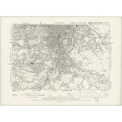 1889 Map of Yorkshire CCXCIV.SE, 1894 Print
