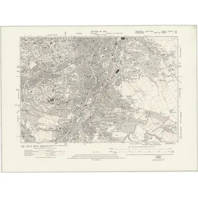 1920 Map of Yorkshire CCXCIV.SE, 1924 Print