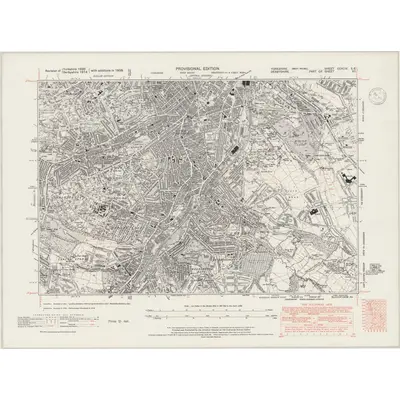 1938 Map of Yorkshire CCXCIV.SE, 1947 Print