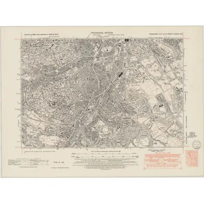 1948 Map of Yorkshire CCXCIV.SE, 1949 Print