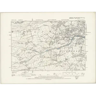 1890 Map of Yorkshire CCXCIV.SW, 1894 Print