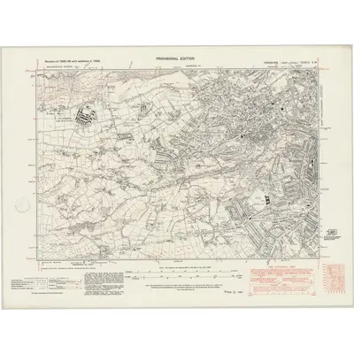 1938 Map of Yorkshire CCXCIV.SW, 1947 Print