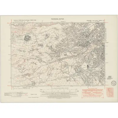 1948 Map of Yorkshire CCXCIV.SW, 1949 Print