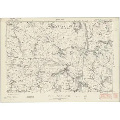 1938 Map of Yorkshire CCXCIX, 1947 Print