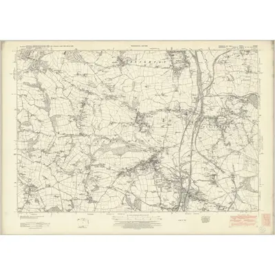 1938 Map of Yorkshire CCXCIX, 1950 Print