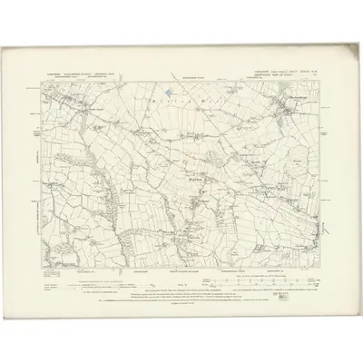 1890 Map of Yorkshire CCXCIX.NW, 1894 Print