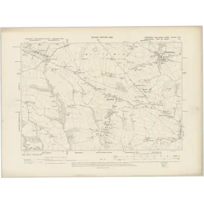 1902 Map of Yorkshire CCXCIX.NW, 1906 Print