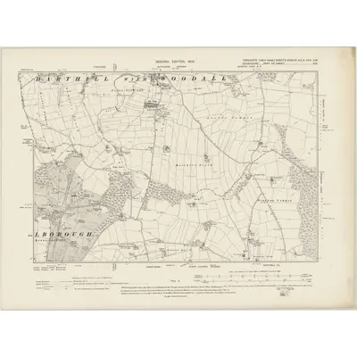 1901 Map of Yorkshire CCXCIX.SE & CCC.SW, 1905 Print