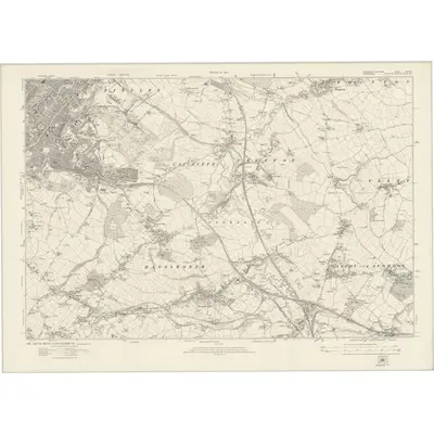 1921 Map of Yorkshire CCXCV, 1924 Print