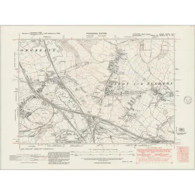 1938 Map of Yorkshire CCXCV.SE, 1947 Print