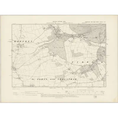 1901 Map of Yorkshire CCXCVI.NE, 1903 Print