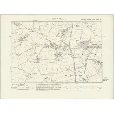 1928 Map of Yorkshire CCXCVI.NW, 1930 Print