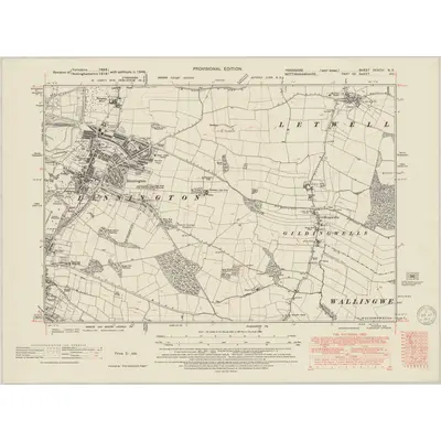 1948 Map of Yorkshire CCXCVI.SE, 1950 Print