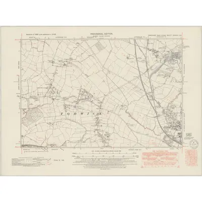 1948 Map of Yorkshire CCXCVI.SW, 1950 Print