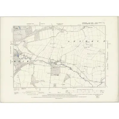 1884 Map of Yorkshire CCXCVII.NW, 1893 Print