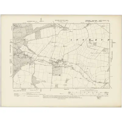 1901 Map of Yorkshire CCXCVII.NW, 1904 Print