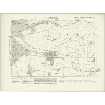 1928 Map of Yorkshire CCXCVII.NW, 1931 Print