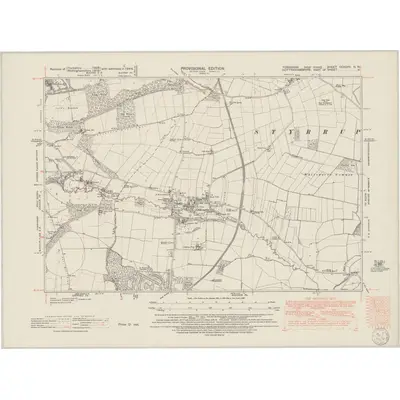 1948 Map of Yorkshire CCXCVII.NW, 1950 Print