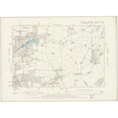 1890 Map of Yorkshire CCXCVII.SW, 1894 Print