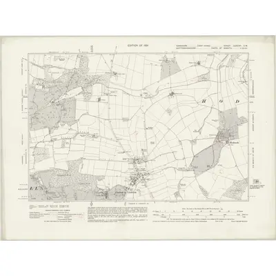 1928 Map of Yorkshire CCXCVII.SW, 1931 Print