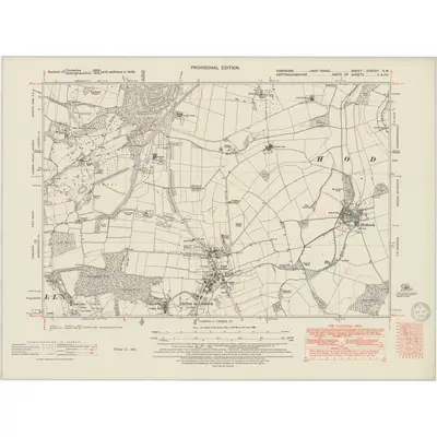 1948 Map of Yorkshire CCXCVII.SW, 1950 Print