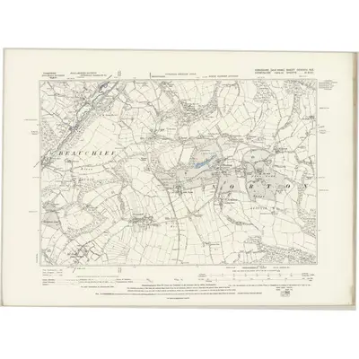 1890 Map of Yorkshire CCXCVIII.NE, 1893 Print