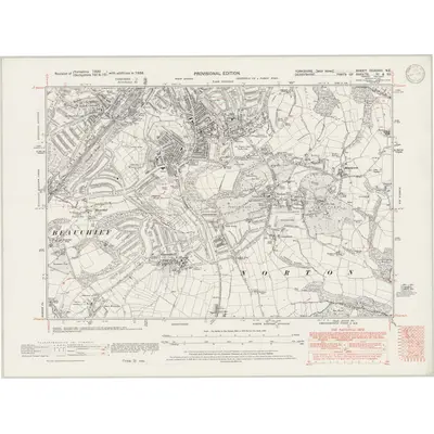 1938 Map of Yorkshire CCXCVIII.NE, 1947 Print