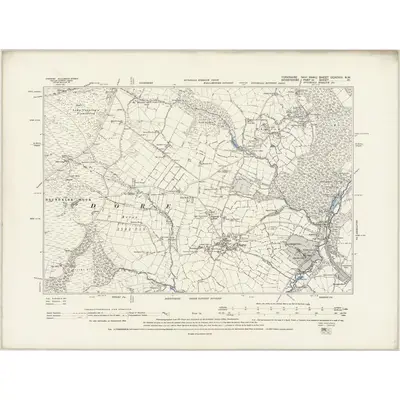 1890 Map of Yorkshire CCXCVIII.NW, 1894 Print