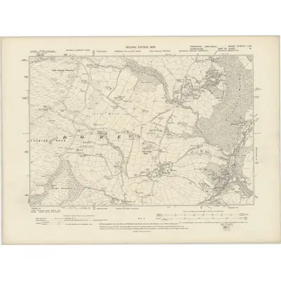 1903 Map of Yorkshire CCXCVIII.NW, 1906 Print