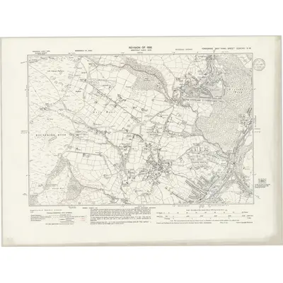 1935 Map of Yorkshire CCXCVIII.NW, 1939 Print