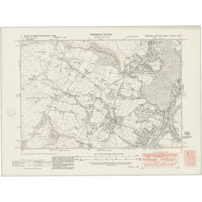 1938 Map of Yorkshire CCXCVIII.NW, 1947 Print