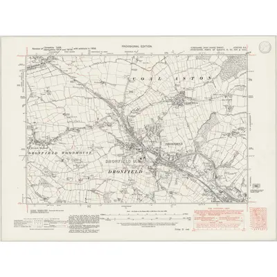 1938 Map of Yorkshire CCXCVIII.SE, 1947 Print