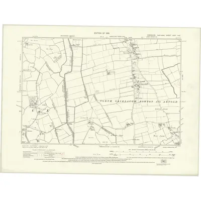 1925 Map of Yorkshire CCXI.NE, 1928 Print