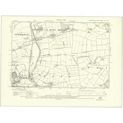 1926 Map of Yorkshire CCXI.NW, 1928 Print