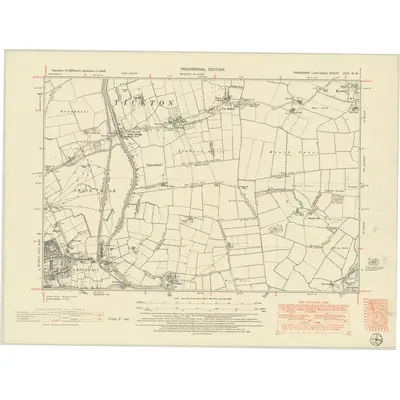 1946 Map of Yorkshire CCXI.NW, 1951 Print