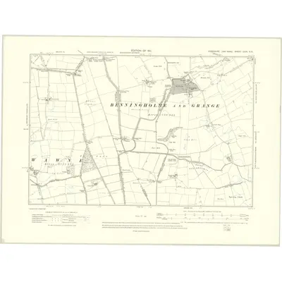 1909 Map of Yorkshire CCXI.SE, 1911 Print