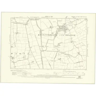1926 Map of Yorkshire CCXI.SE, 1928 Print