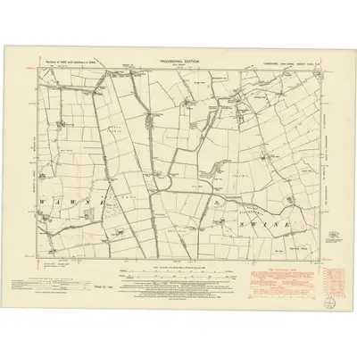1946 Map of Yorkshire CCXI.SE, 1952 Print