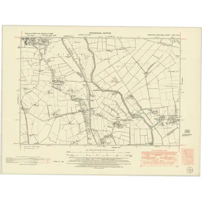 1946 Map of Yorkshire CCXI.SW, 1951 Print