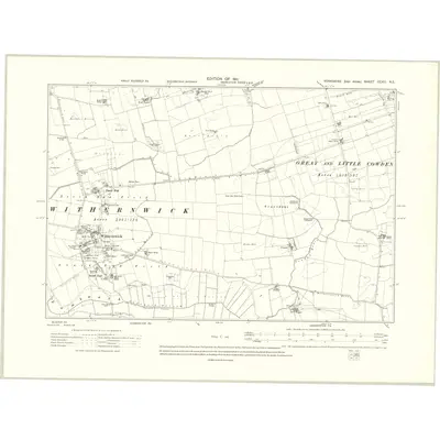 1908 Map of Yorkshire CCXII.NE, 1911 Print