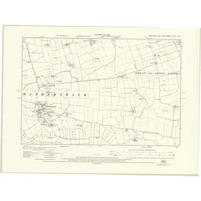 1925 Map of Yorkshire CCXII.NE, 1928 Print
