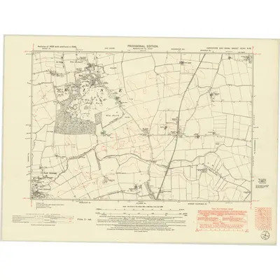 1946 Map of Yorkshire CCXII.NW, 1951 Print